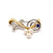Broche Broche ancienne deux ors 18 carats saphir perles 58 Facettes