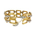 Bracelet Articulated bracelet in yellow and white gold, diamonds. 58 Facettes 28487