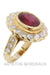 Ring 50 Ruby ring surrounded by diamonds 58 Facettes 5471
