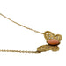 Van Cleef & Arpels “Papillon” necklace in yellow gold, diamonds and coral. 58 Facettes 30041