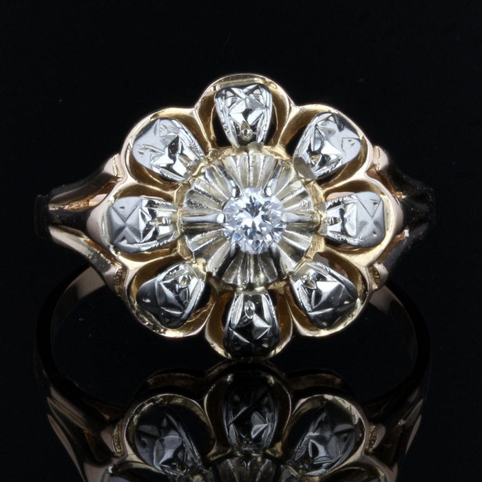 Bague 58 Bague vintage fleur diamant 58 Facettes 21-231-58