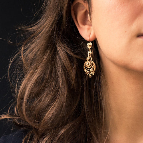 Boucles d'oreilles Pendants d'oreilles anciens perles fines 58 Facettes 19-303