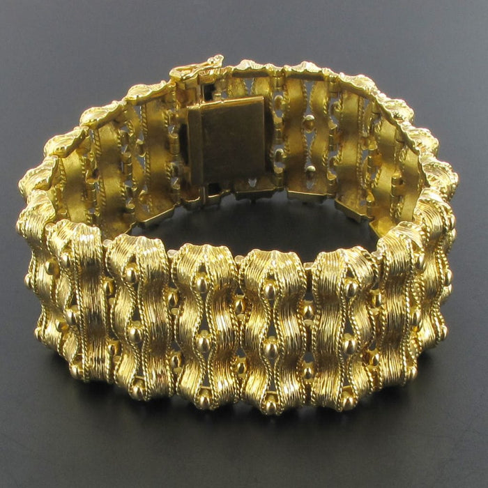 Bracelet Bracelet ancien en or jaune articulé 58 Facettes 17-187