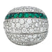 Ring 54 De Grisogono ring, “Jiya” model, in white gold, diamonds and emeralds. 58 Facettes 29213