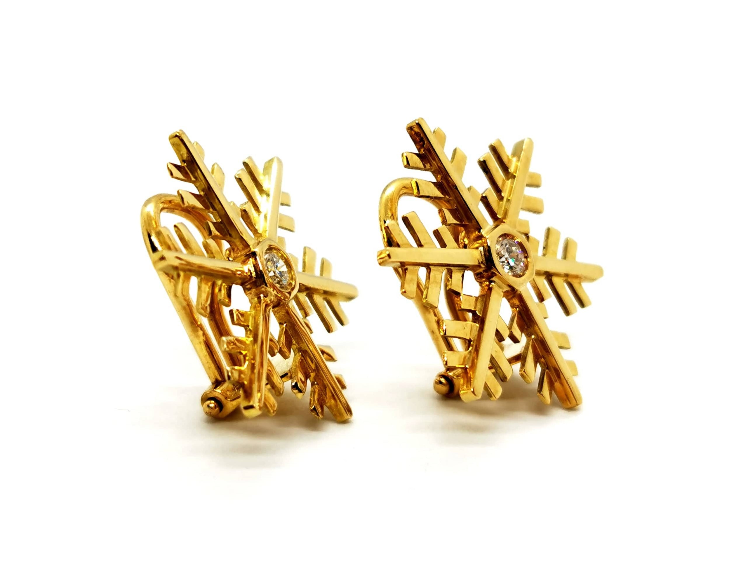 Boucles D'Oreilles Bouton à Clips En Or 18K Multicolore (Jaune, Blanc, Rose) - Taille 5.1 - Neuf Avec Étiquettes