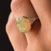Bague 54 Bague opale facetée et diamants 58 Facettes 16-100-54