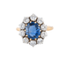 Ring 51 Pompadour Sapphire Diamond Ring 58 Facettes