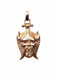Pendant Ancient fauna pendant, god Pan, devil, opening in pink gold and diamond 58 Facettes
