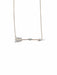 Necklace Ancient diamond and fine pearl arrow pendant necklace 58 Facettes