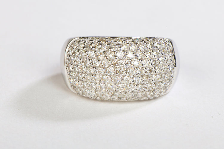 Bague 55 Bague Or blanc Diamant 58 Facettes 05122CD