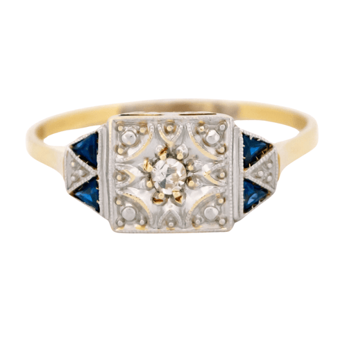 Bague 55 Bague Art Déco Diamants Saphirs 58 Facettes E919E52DD17F4A4997D032EB7C9EE3FA