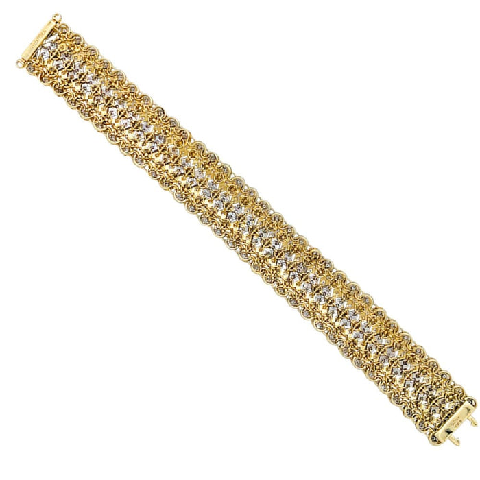 Bracelet Bracelet Buccellati, deux ors et diamants. 58 Facettes 30479