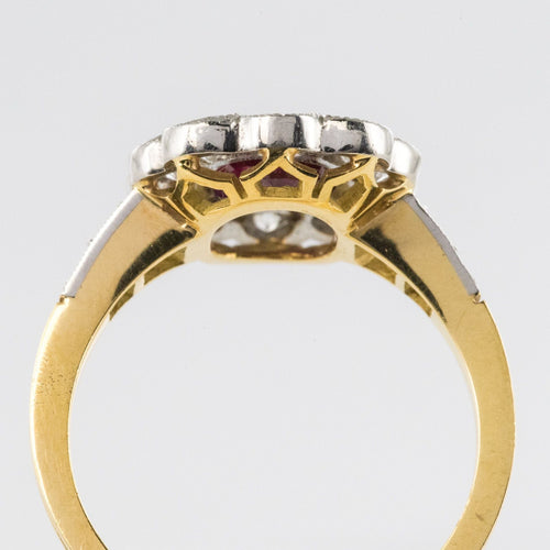 Bague 55 Bague rubis entourage diamants 58 Facettes CQ596-51