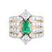 Ring 55 Emerald Diamond Ring 58 Facettes 8392