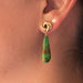 Boucles d'oreilles Boucles d'oreilles or jaune et turquoise du Turkménistan 58 Facettes 17-323