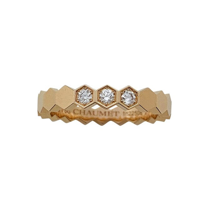 Ring 51 Chaumet ring, “Bee My Love”, pink gold, diamonds. 58 Facettes 29963