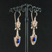 Antique style silver vermeil drop earrings 58 Facettes BO121Blue