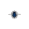 Bague Bague Marguerite Diamants Saphir 58 Facettes