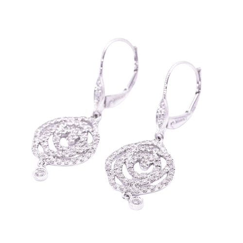 Boucles d'oreilles Boucles d'oreilles MONAKAL en or blanc et diamants 58 Facettes D360395CS