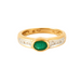 Ring 53 2 gold ring Emerald Diamonds 58 Facettes EL2-79