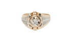 Ring 59 Old ring in two-tone gold and diamond 58 Facettes 32523