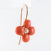 Coral clover and fine pearl sleeper earrings 58 Facettes 19-381
