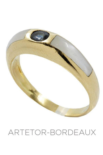 Bague 55 Bague nacre et spinelle 58 Facettes 27411