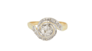 Ring 56 Tourbillon ring in gold and platinum, diamonds 58 Facettes 32583