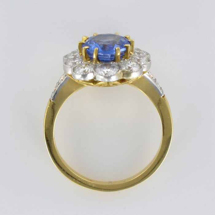 Bague 51 Bague saphir bleu et diamants 58 Facettes G44-8198953-51-1