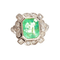 Bague BAGUE STYLE ART DÉCO EMERAUDE DIAMANTS 58 Facettes
