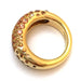 Ring 55 Chaumet ring "Caviar" model in yellow gold, orange sapphires. 58 Facettes 24385-1