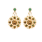 Boucles d'oreilles Pendants d'oreilles Rosaces Emeraudes Diamants 58 Facettes