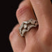 Ring 55 Platinum hemmed diamond ring 58 Facettes G73-55