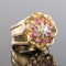 Bague 50 Bague rétro diamants rubis et fils d'or entrelacés 58 Facettes 20-155-49