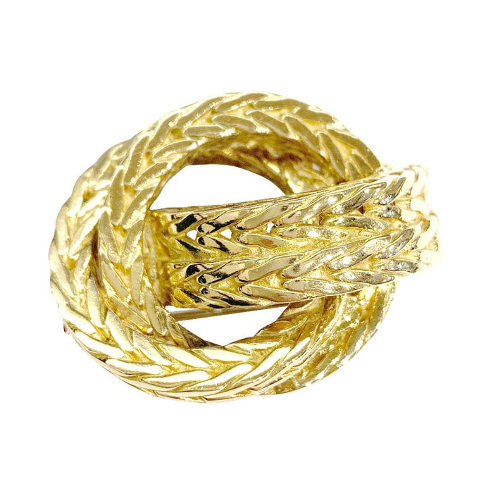 Hermès "Noeud marin" brooch in yellow gold.