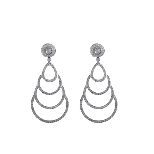 Boucles d'oreilles Boucles d'oreilles Quatre éléments ajourés Diamants 58 Facettes 1
