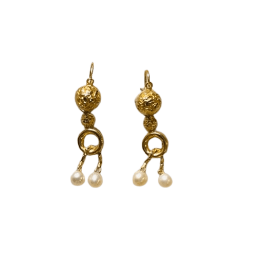 Boucles d'oreilles Pendants d'oreilles perles, XIXème 58 Facettes