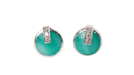 CLOZEAU Earrings - Blue Resin Gold Earrings 58 Facettes clozeau