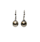 Boucles d'oreilles Boucles d'oreilles dormeuses or et perles grises 58 Facettes