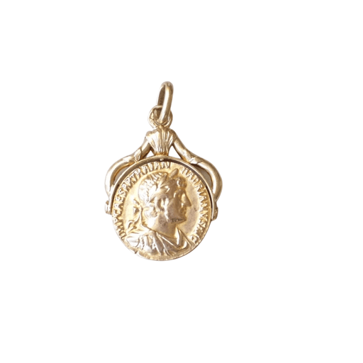 Pendentif Médaille pivotante pièce romaine or 58 Facettes