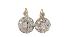 Dormeuses earrings in two-tone gold set with diamonds 58 Facettes 31425