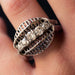 Bague 59 Bague diamants or blanc vintage 58 Facettes 15-286-59