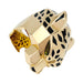 Ring 64 Cartier ring "Panthère" model in yellow gold, peridots, lacquer, onyx. 58 Facettes 29819-1