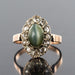 Ring 55 Old cat's eye chrysoberyl and diamond ring 58 Facettes 19-378-50