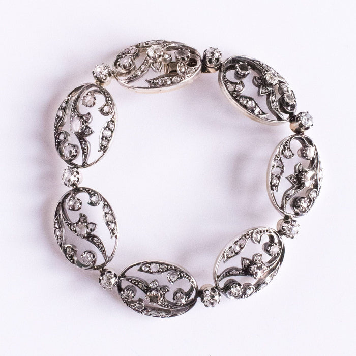 Bracelet Bracelet ancien diamants taillés en rose 58 Facettes 20-386