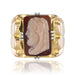 Bague 61 Chevalière homme or et camée sur agate 58 Facettes 18-354-61