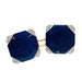 Cufflinks Art Deco cufflinks in rose gold, platinum, diamonds and lapis lazuli. 58 Facettes 30246