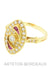 Ring 56 Diamond and ruby ​​marquise ring 58 Facettes 13111
