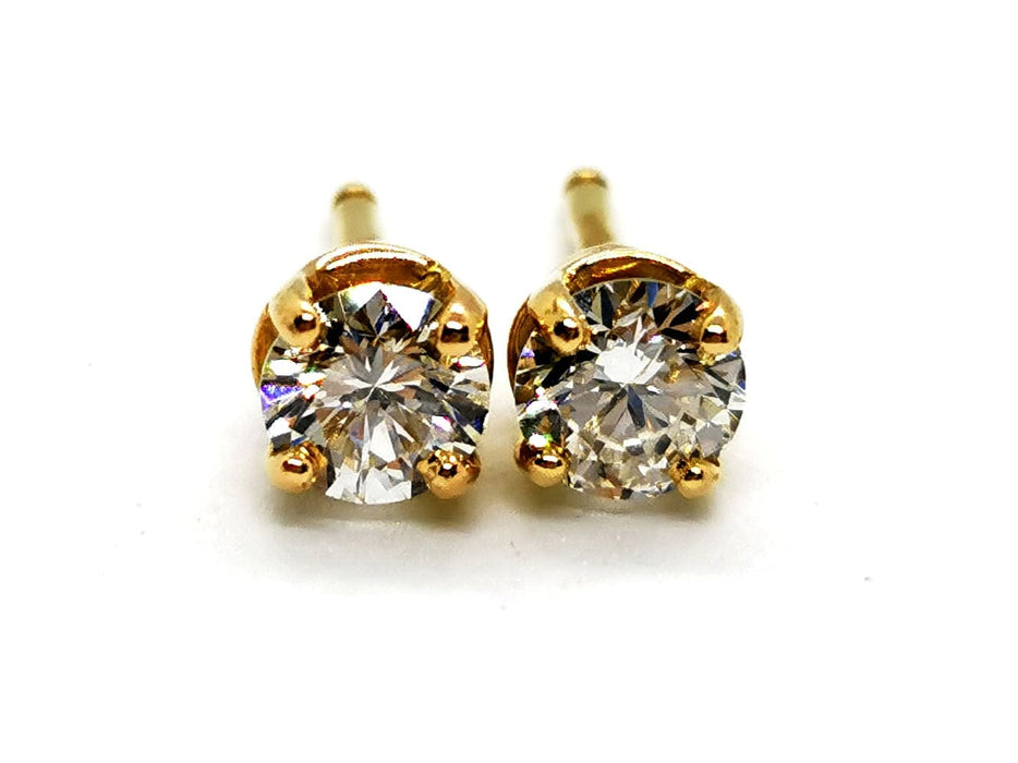 Boucles d'oreilles Boucles d'oreilles Puces Or jaune Diamant 58 Facettes 1117931CN