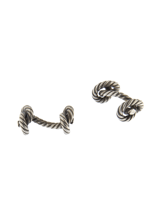 Hermès - "Rope" Cufflinks in Silver